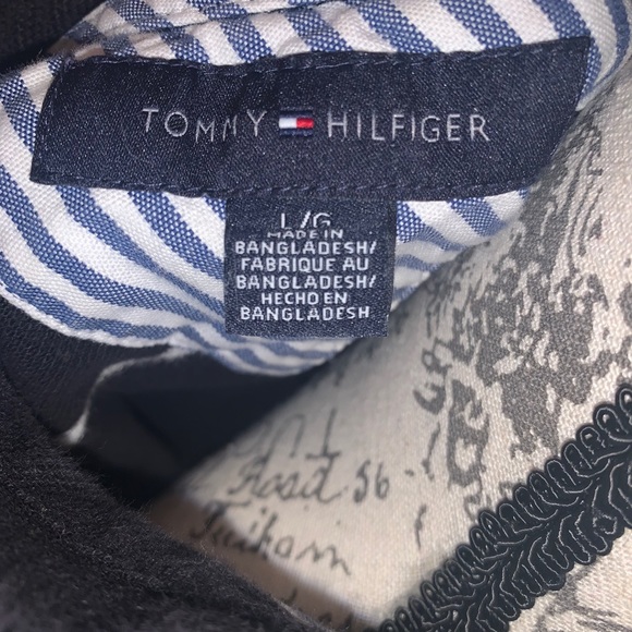 Men’s Polo Shirts Tommy Hilfiger, Striped Collared Shirt - Picture 8 of 8